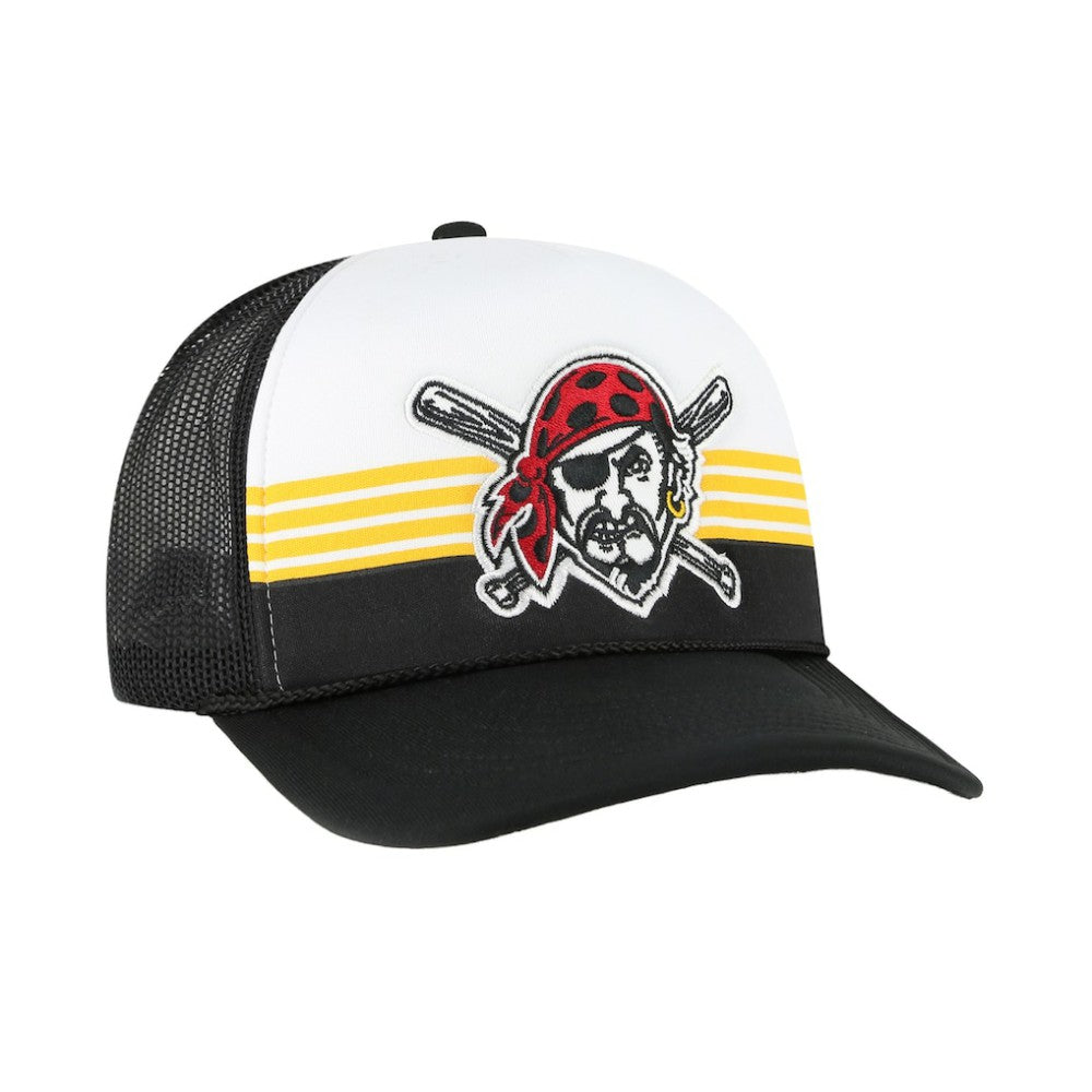 Pittsburgh Pirates '47 Lift Off Foam Front Mesh Trucker Adjustable Hat - Black Hats