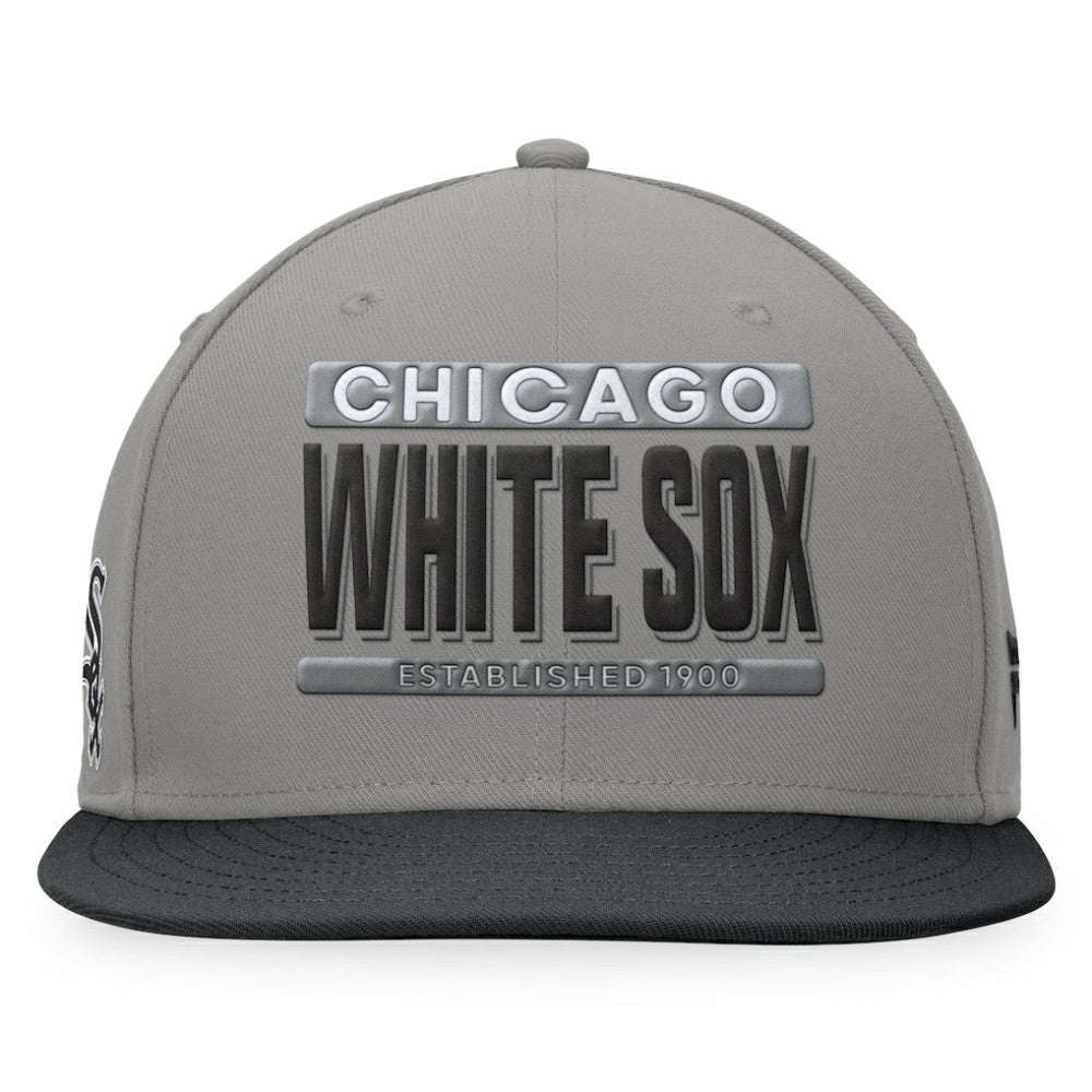 Chicago White Sox Fanatics Line Drive Two-Tone Snapback Hat - Gray/Black Hats