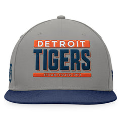 Detroit Tigers Fanatics Line Drive Two-Tone Snapback Hat - Gray/Navy Hats