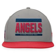 Los Angeles Angels Fanatics Line Drive Two-Tone Snapback Hat - Gray/Red Hats