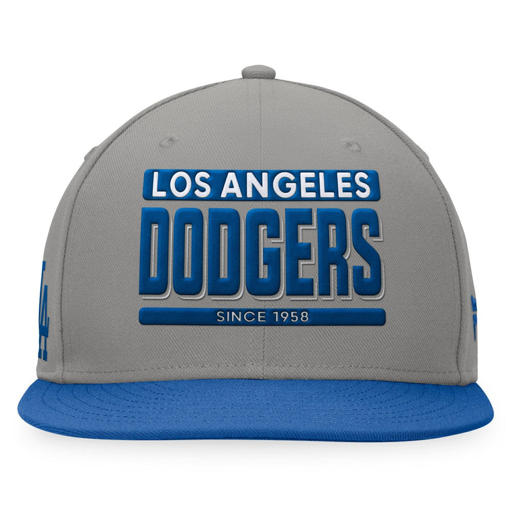 Los Angeles Dodgers Fanatics Line Drive Two-Tone Snapback Hat - Gray/Royal Hats