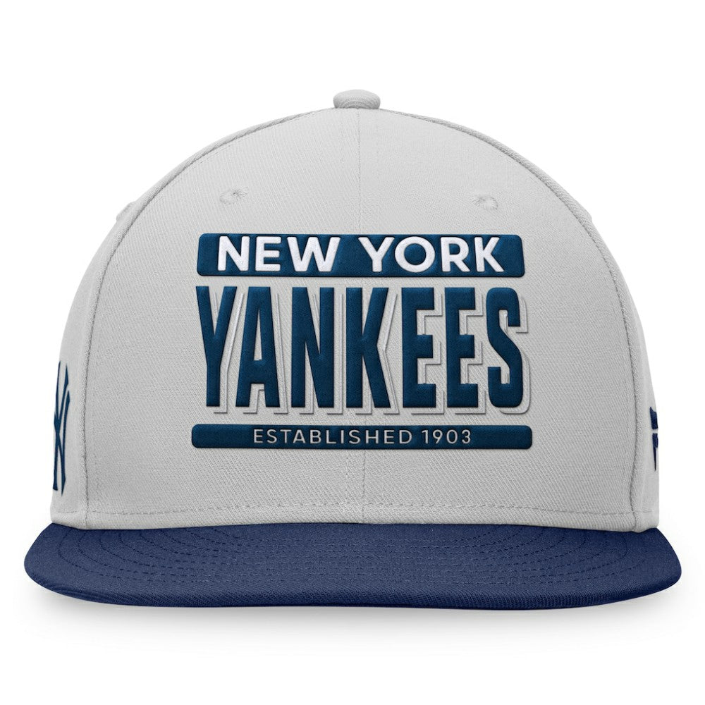 New York Yankees Fanatics Line Drive Two-Tone Snapback Hat - Gray/Navy Hats