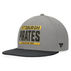 Pittsburgh Pirates Fanatics Line Drive Two-Tone Snapback Hat - Gray/Black Hats