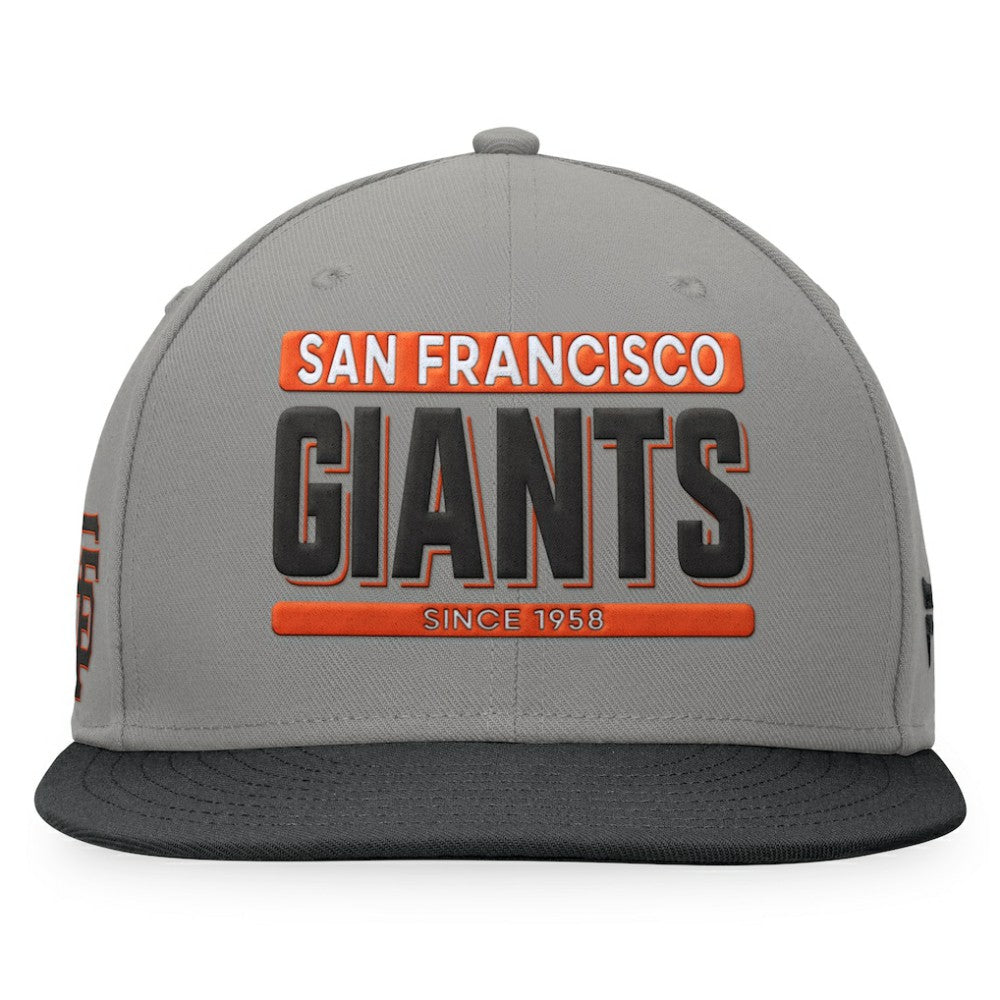 San Francisco Giants Fanatics Line Drive Two-Tone Snapback Hat - Gray/Black Hats