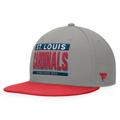 St. Louis Cardinals Fanatics Line Drive Two-Tone Snapback Hat - Gray/Red Hats