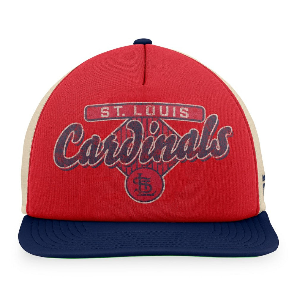 St. Louis Cardinals Fanatics Cooperstown Collection Talley Foam Trucker Snapback Hat - Red/Navy Hats