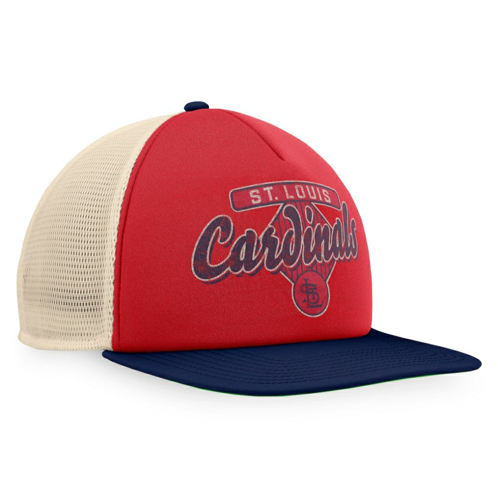 St. Louis Cardinals Fanatics Cooperstown Collection Talley Foam Trucker Snapback Hat - Red/Navy Hats