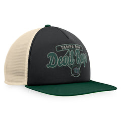 Tampa Bay Rays Fanatics Cooperstown Collection Talley Foam Trucker Snapback Hat - Black/Green Hats