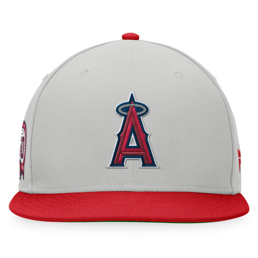 Los Angeles Angels Fanatics Glory Days Two-Tone Snapback Hat - Gray/Red Hats