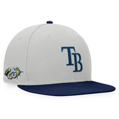 Tampa Bay Rays Fanatics Glory Days Two-Tone Snapback Hat - Gray/Navy Hats