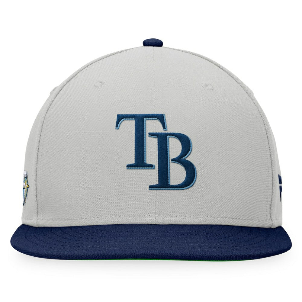 Tampa Bay Rays Fanatics Glory Days Two-Tone Snapback Hat - Gray/Navy Hats