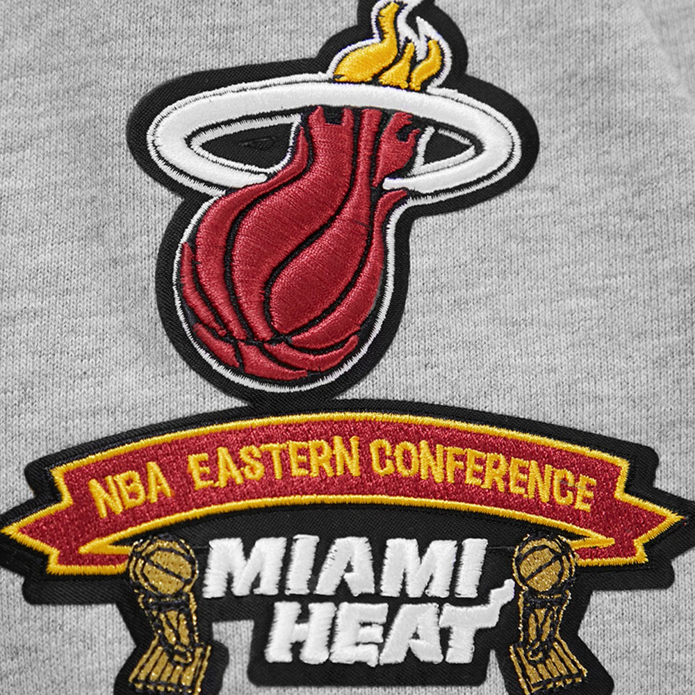 Miami Heat Pro Standard Crest Emblem Pullover Sweatshirt Heather Gray