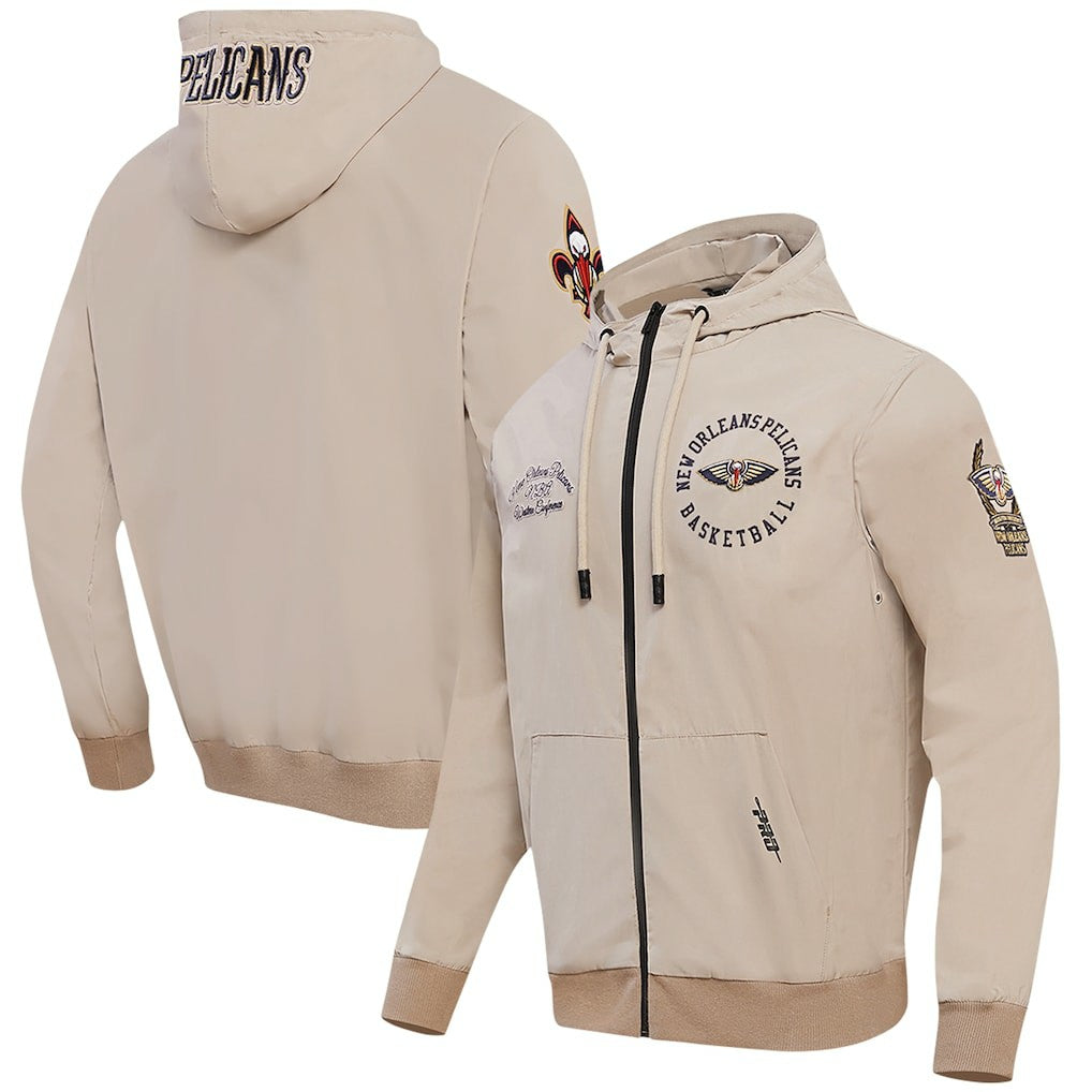 New Orleans Pelicans Pro Standard Hybrid Full-Zip Hoodie Khaki outlet