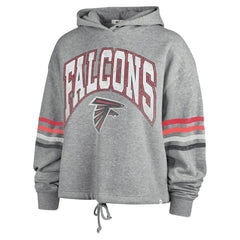 Atlanta Falcons '47 Women's Upland Bennett Pullover Hoodie - Heather Gray Hoodies