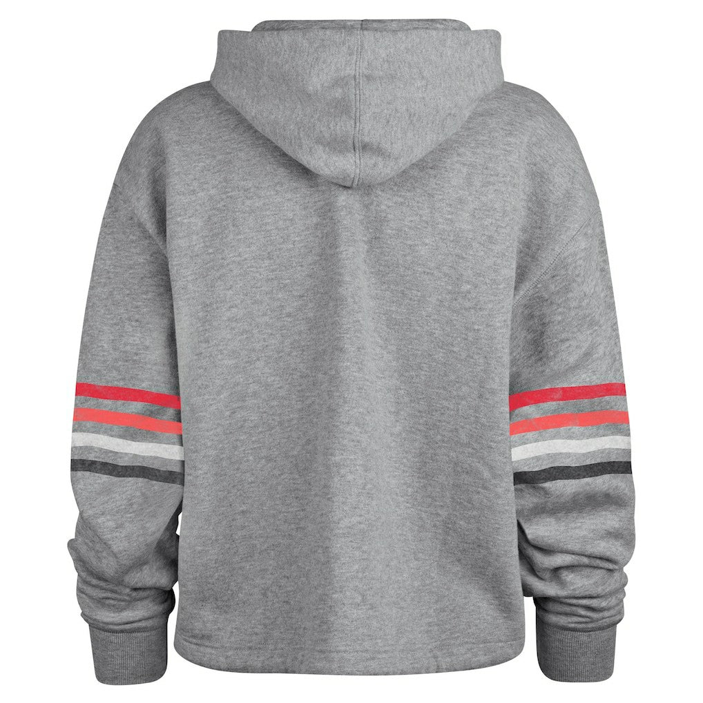 Atlanta Falcons '47 Women's Upland Bennett Pullover Hoodie - Heather Gray Hoodies