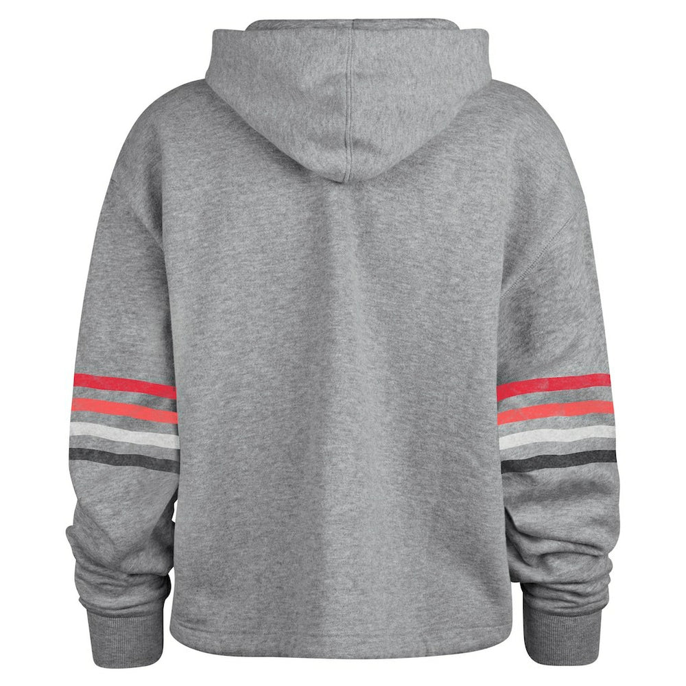 Atlanta Falcons '47 Women's Upland Bennett Pullover Hoodie - Heather Gray Hoodies