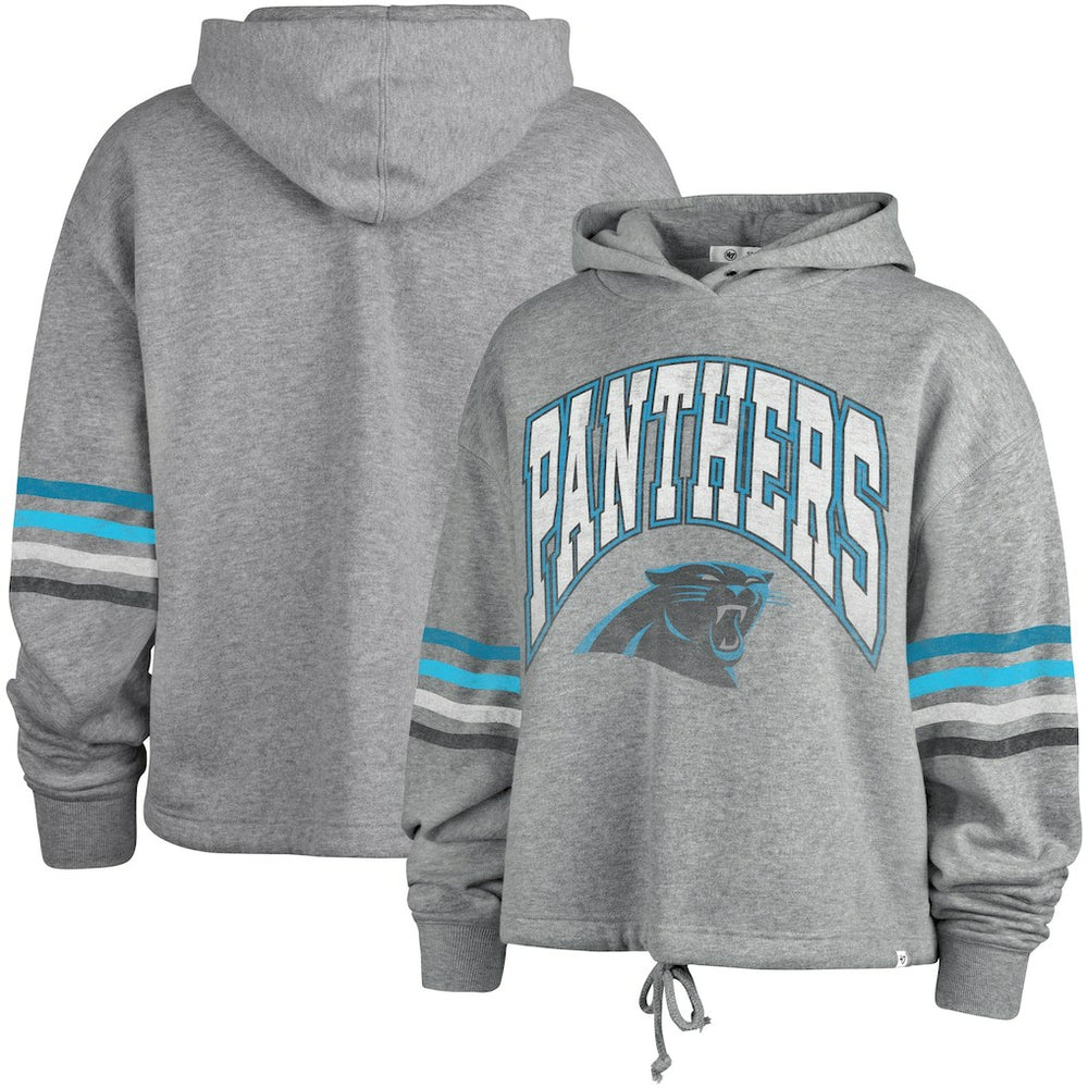 Carolina Panthers '47 Women's Upland Bennett Pullover Hoodie - Heather Gray Hoodies