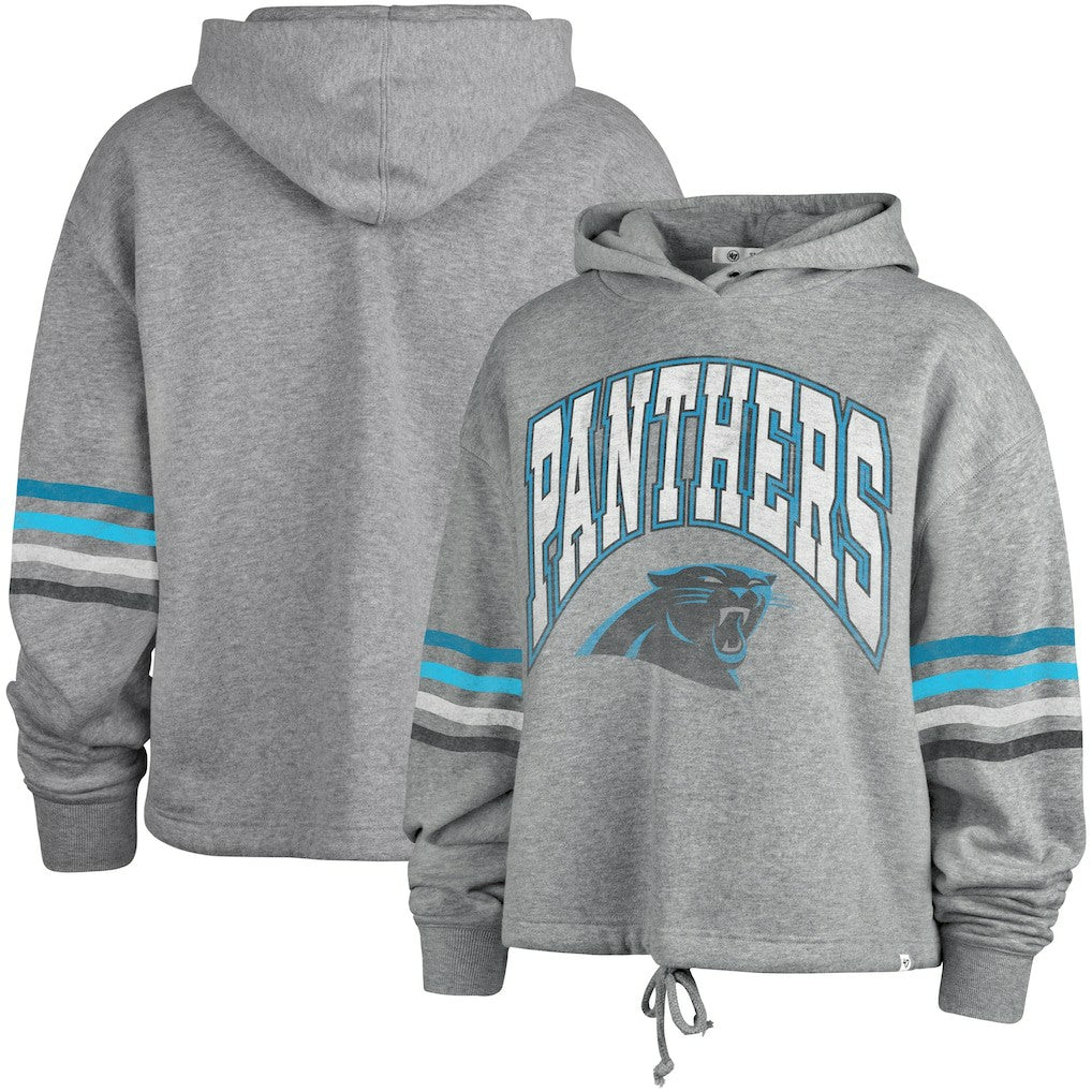 Carolina Panthers '47 Women's Upland Bennett Pullover Hoodie - Heather Gray Hoodies