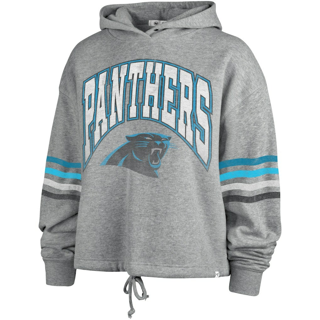 Carolina Panthers '47 Women's Upland Bennett Pullover Hoodie - Heather Gray Hoodies