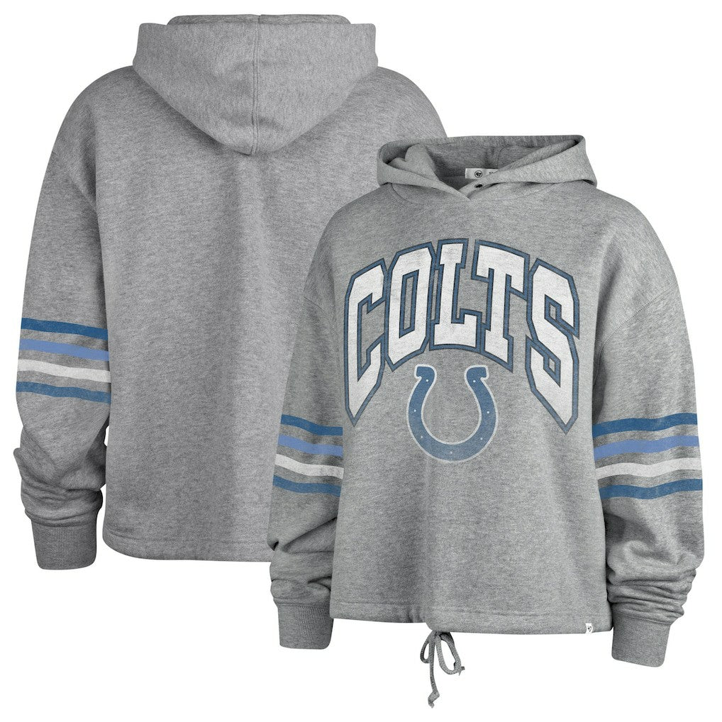 Indianapolis Colts '47 Women's Upland Bennett Pullover Hoodie - Heather Gray Hoodies