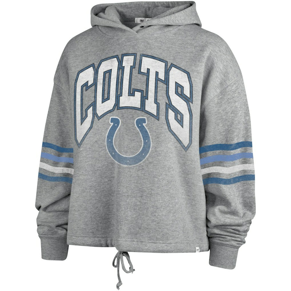 Indianapolis Colts '47 Women's Upland Bennett Pullover Hoodie - Heather Gray Hoodies