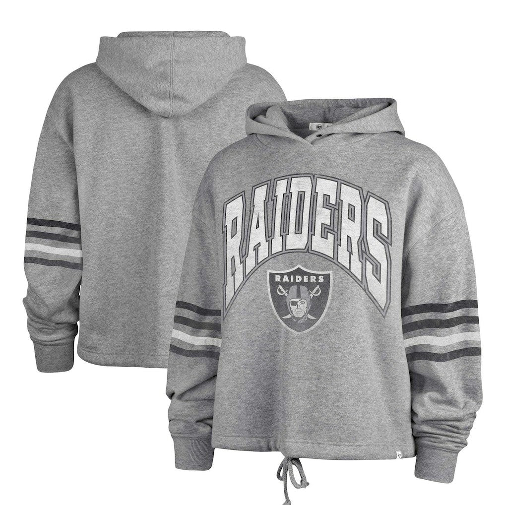 Las Vegas Raiders '47 Women's Upland Bennett Pullover Hoodie - Heather Gray Hoodies