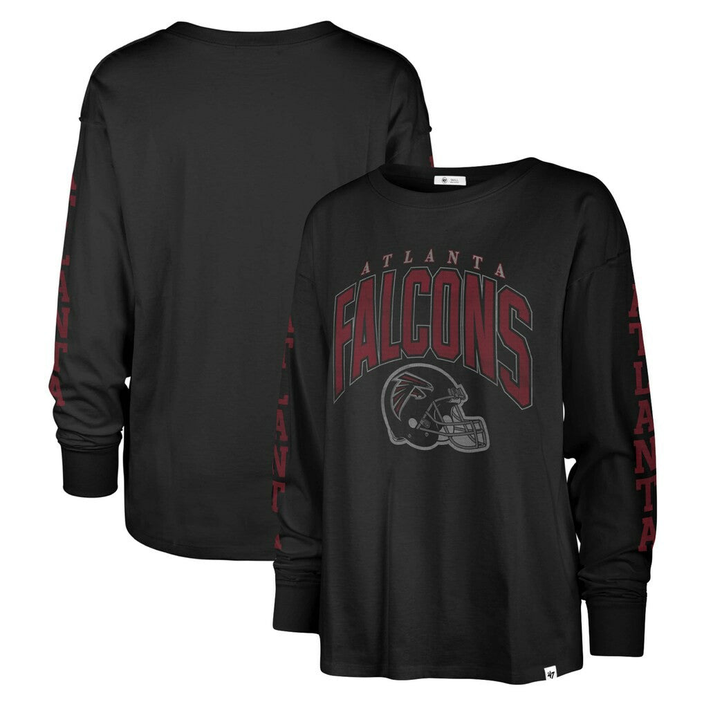 Atlanta Falcons '47 Women's Tom Cat Lightweight Long Sleeve T-Shirt - Black T-shirts
