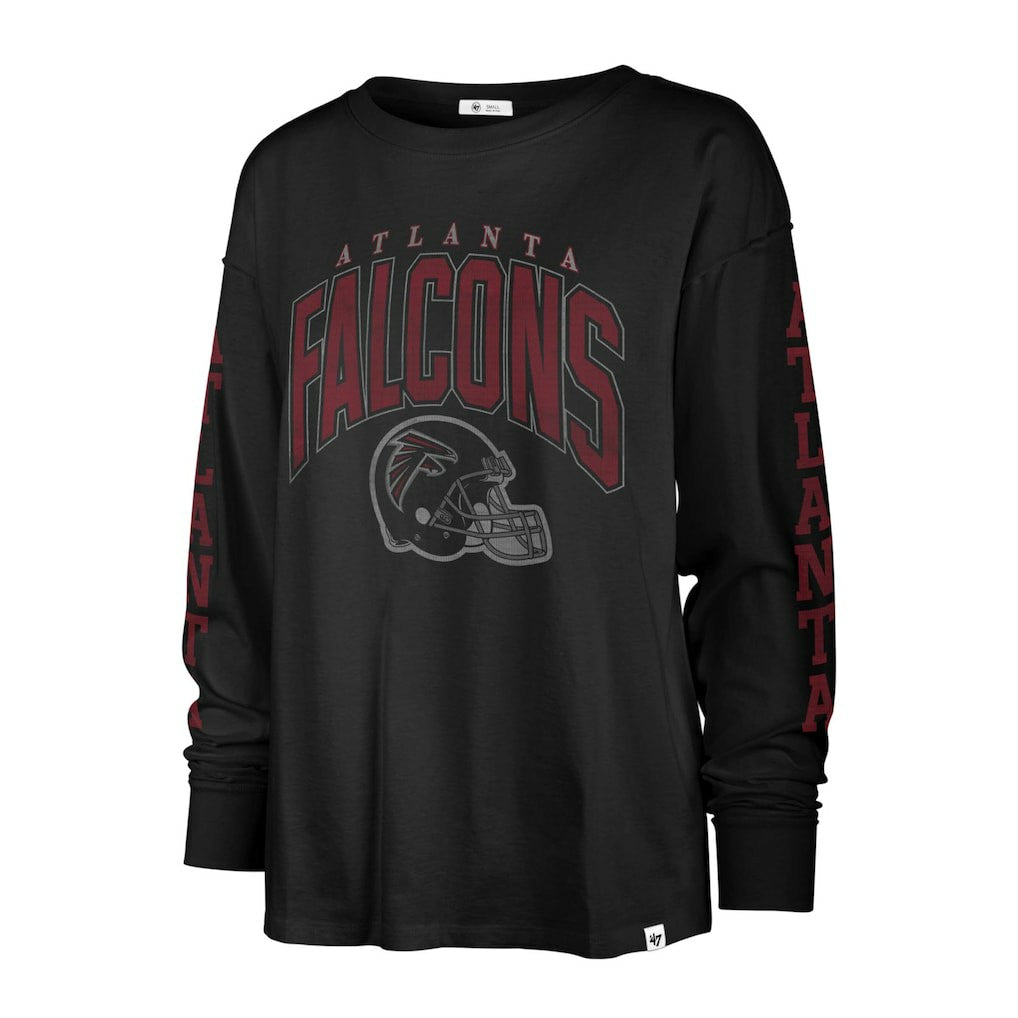 Atlanta Falcons '47 Women's Tom Cat Lightweight Long Sleeve T-Shirt - Black T-shirts