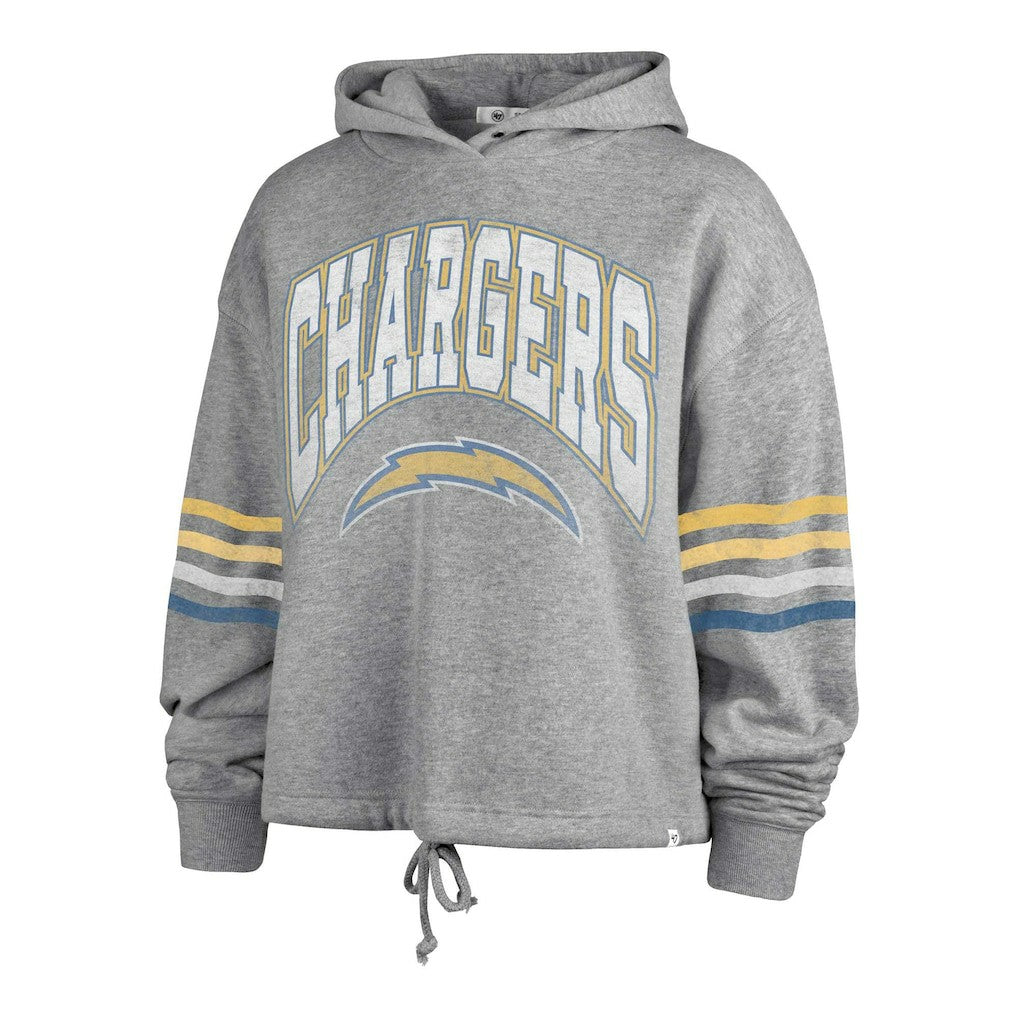Los Angeles Chargers '47 Women's Upland Bennett Pullover Hoodie - Heather Gray Hoodies