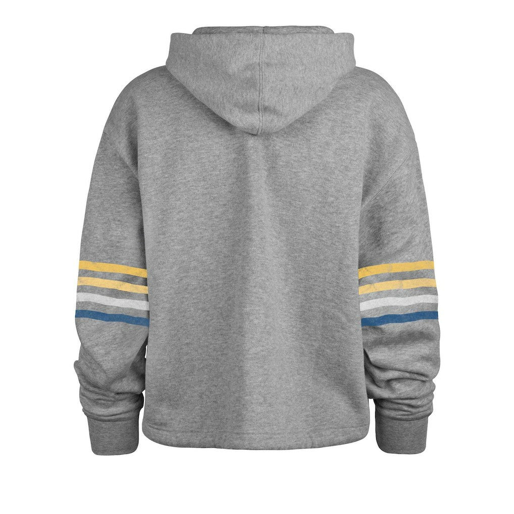 Los Angeles Chargers '47 Women's Upland Bennett Pullover Hoodie - Heather Gray Hoodies