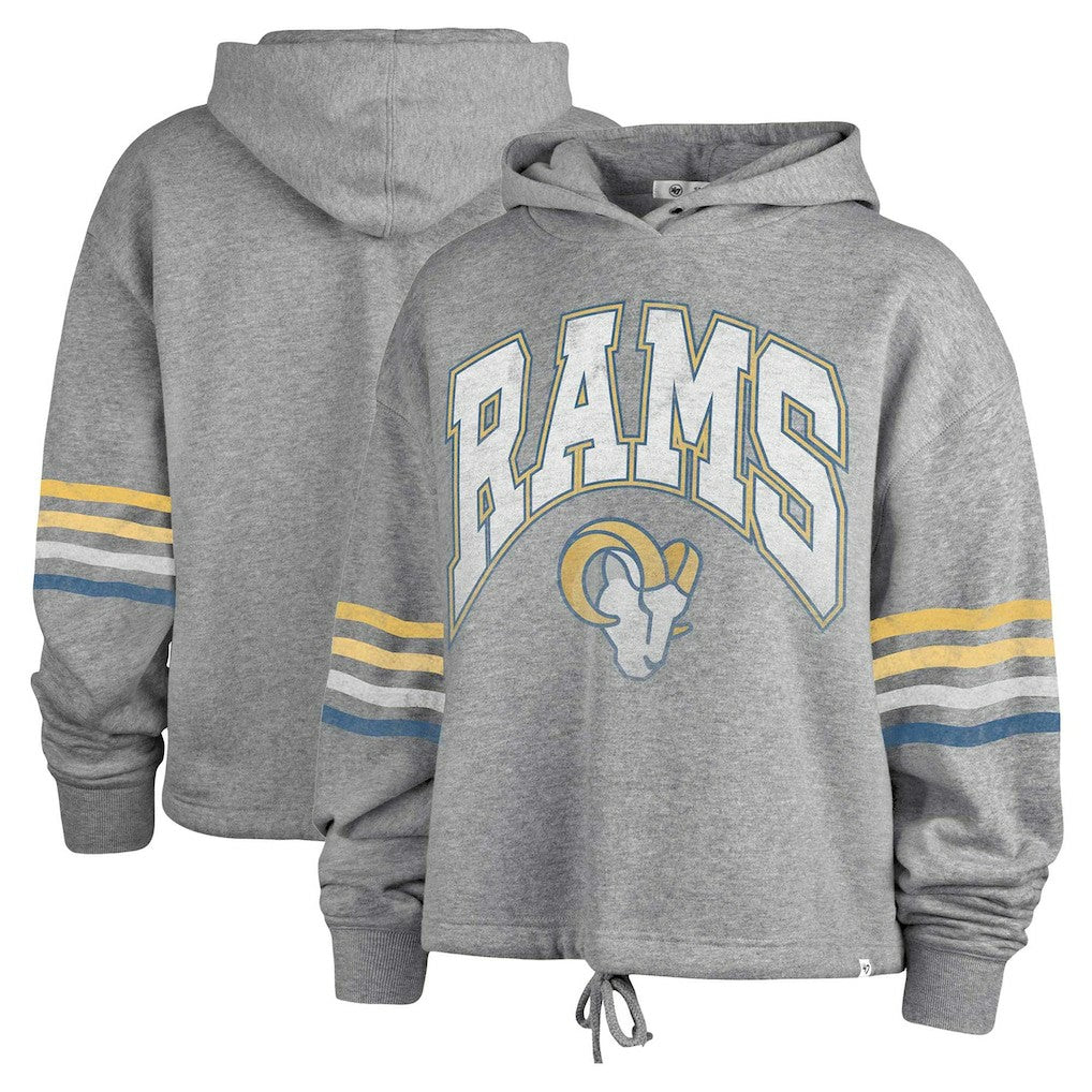 Los Angeles Rams '47 Women's Upland Bennett Pullover Hoodie - Heather Gray Hoodies
