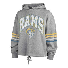 Los Angeles Rams '47 Women's Upland Bennett Pullover Hoodie - Heather Gray Hoodies