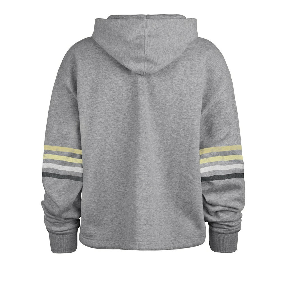 New Orleans Saints '47 Women's Upland Bennett Pullover Hoodie - Heather Gray Hoodies