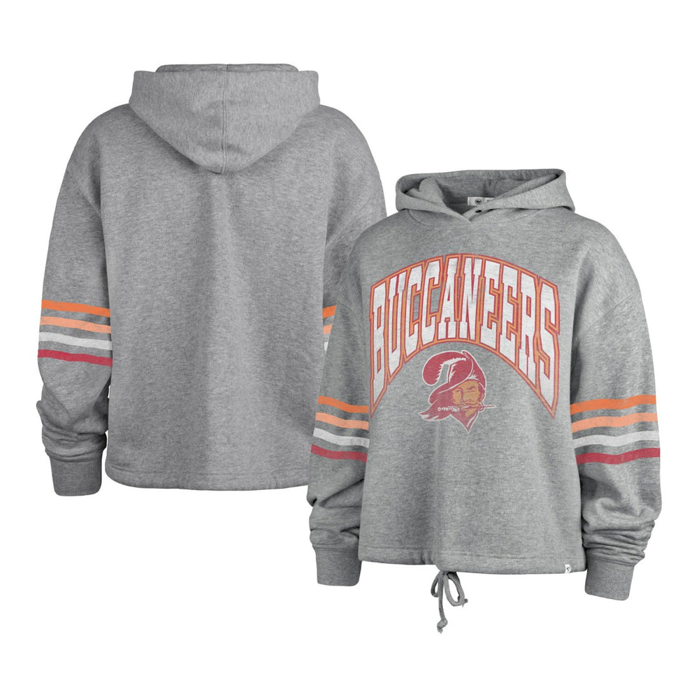 Tampa Bay Buccaneers '47 Women's Upland Bennett Pullover Hoodie - Heather Gray Hoodies