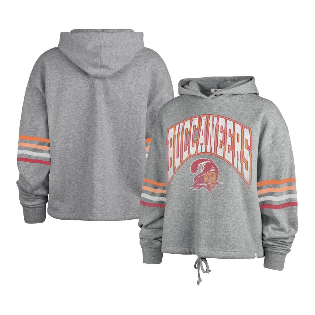 Tampa Bay Buccaneers '47 Women's Upland Bennett Pullover Hoodie - Heather Gray Hoodies
