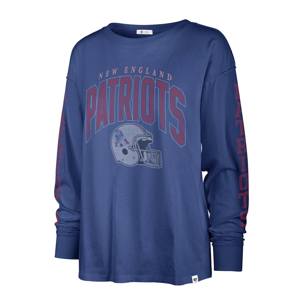 New England Patriots '47 Women's Tom Cat Lightweight Long Sleeve T-Shirt - Royal T-shirts