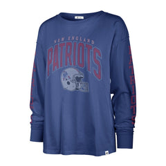 New England Patriots '47 Women's Tom Cat Lightweight Long Sleeve T-Shirt - Royal T-shirts