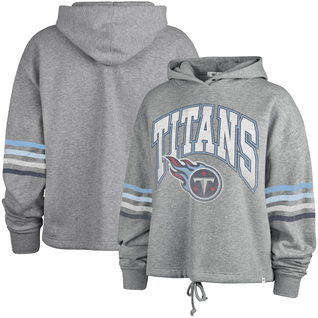 Tennessee Titans '47 Women's Upland Bennett Pullover Hoodie - Heather Gray Hoodies