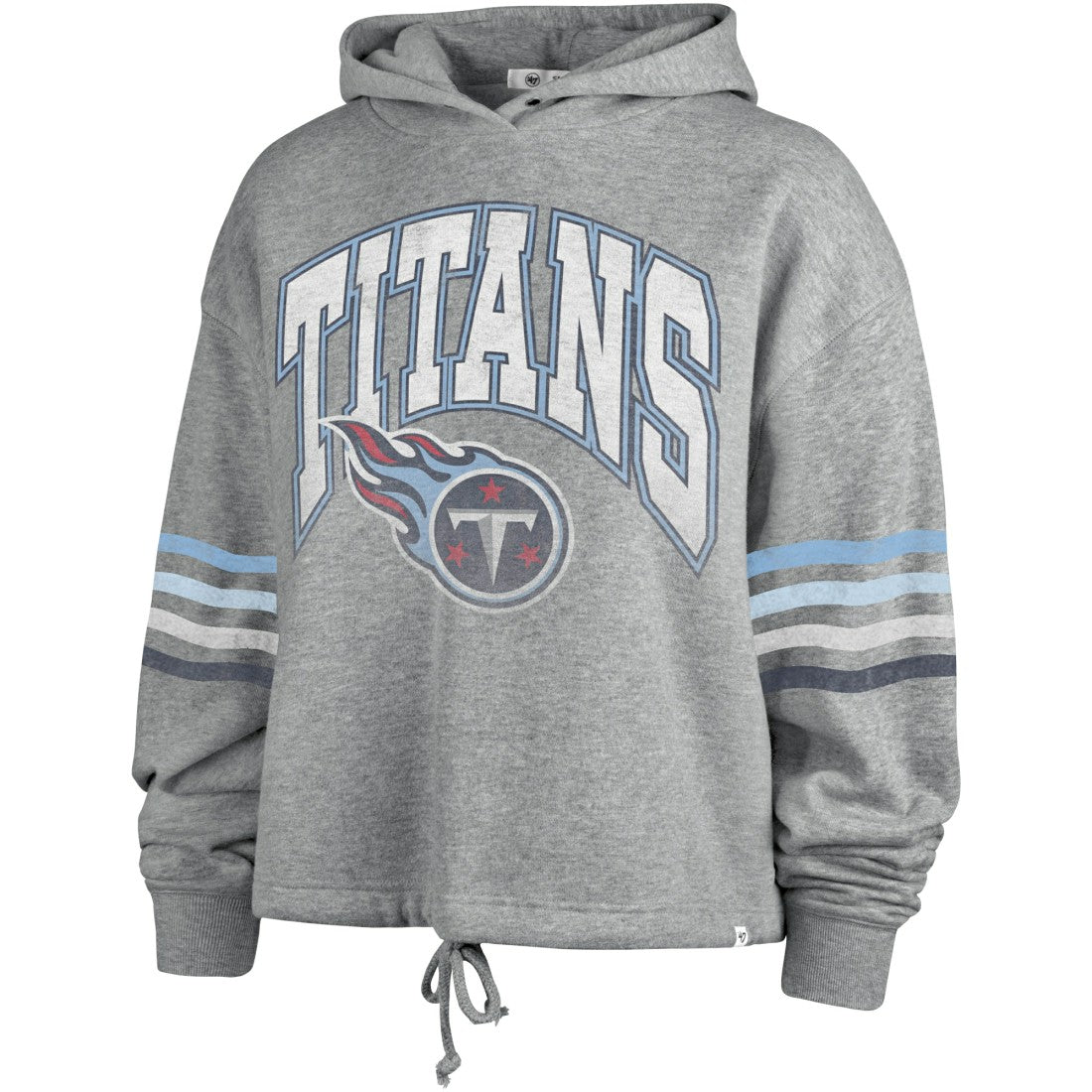 Tennessee Titans '47 Women's Upland Bennett Pullover Hoodie - Heather Gray Hoodies