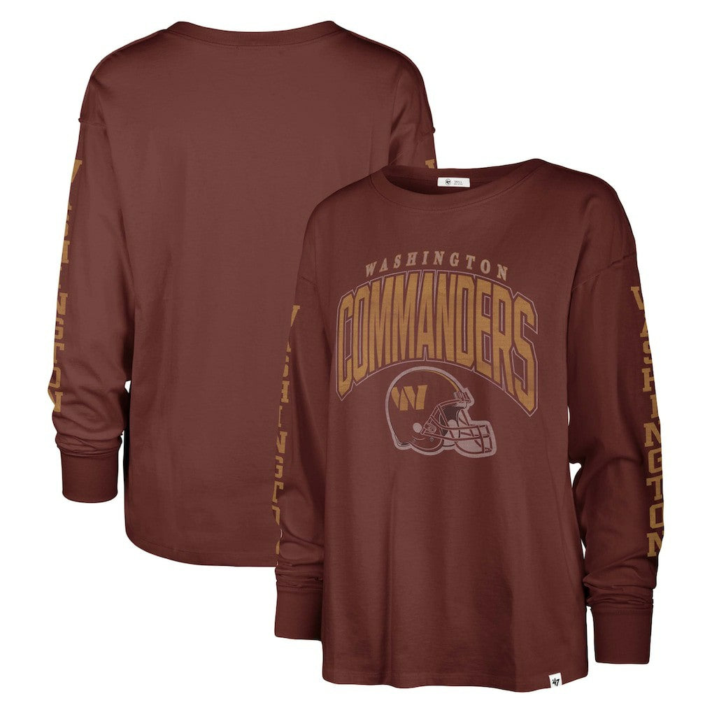 Washington Commanders '47 Women's Tom Cat Lightweight Long Sleeve T-Shirt - Burgundy T-shirts