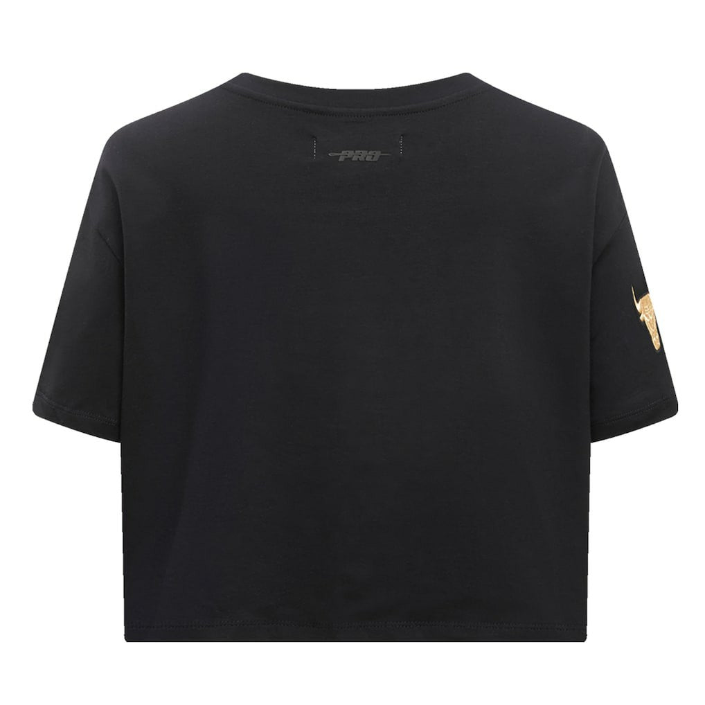 Chicago Bulls Pro Standard Women's Holiday Glam Boxy T-Shirt Black