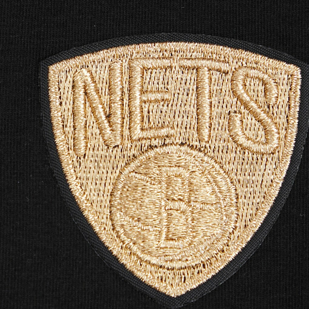 Brooklyn Nets Pro Standard Women's Holiday Glam Boxy T-Shirt Black