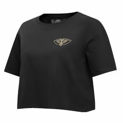 New Orleans Pelicans Pro Standard Women's Holiday Glam Boxy T-Shirt Black
