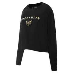 Charlotte Hornets Pro Standard Women's Glam Cropped Pullover Sweatshirt - Black