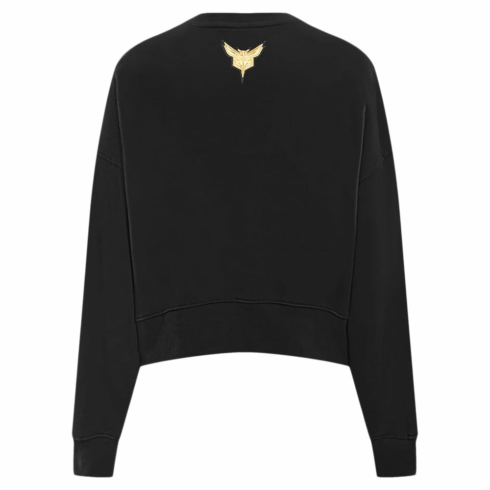 Charlotte Hornets Pro Standard Women's Glam Cropped Pullover Sweatshirt - Black