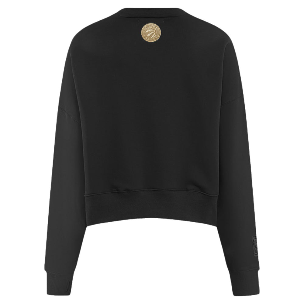 Toronto Raptors Pro Standard Women's Glam Cropped Pullover Sweatshirt - Black