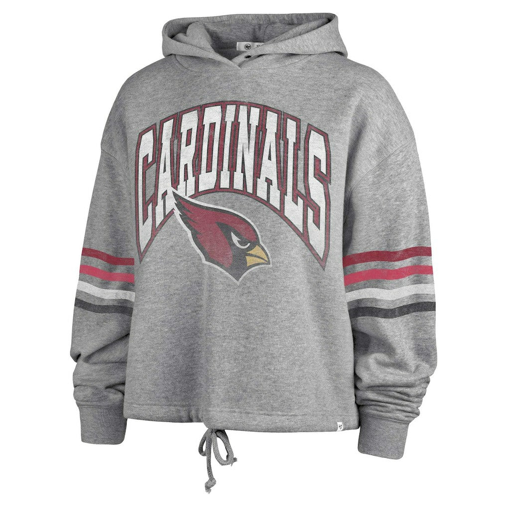 Arizona Cardinals '47 Women's Upland Bennett Pullover Hoodie - Heather Gray Hoodies