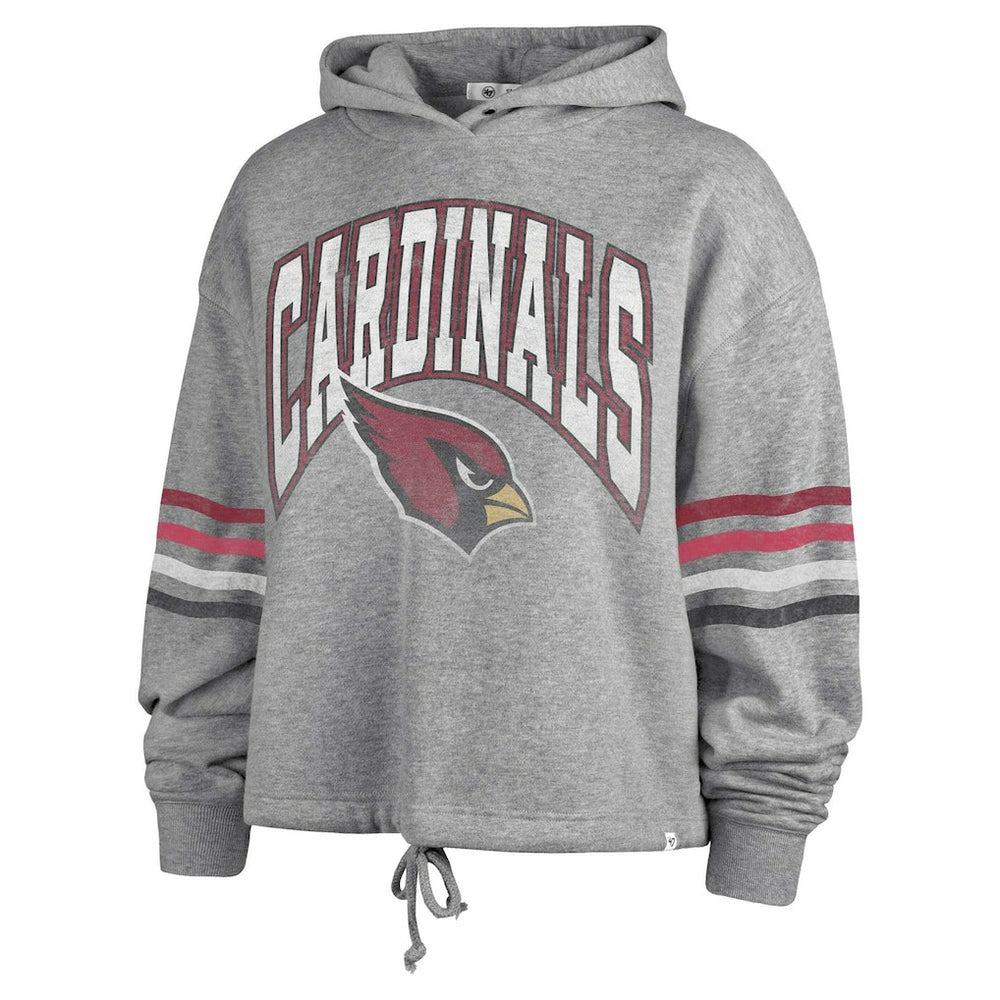 Arizona Cardinals '47 Women's Upland Bennett Pullover Hoodie - Heather Gray Hoodies
