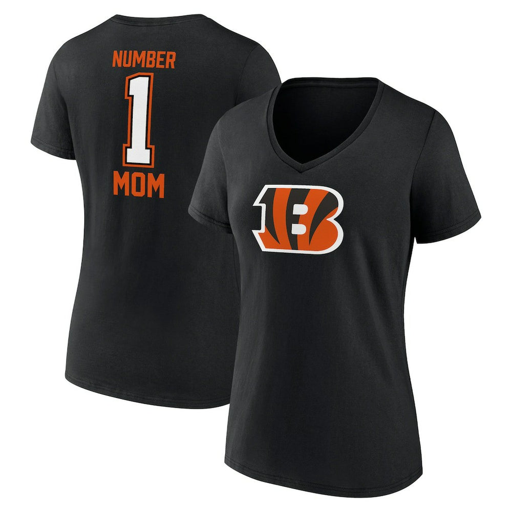 Cincinnati Bengals Women's Mother's Day V-Neck T-Shirt - Black T-shirts