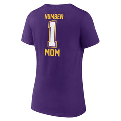 Minnesota Vikings Women's Mother's Day V-Neck T-Shirt - Purple T-shirts